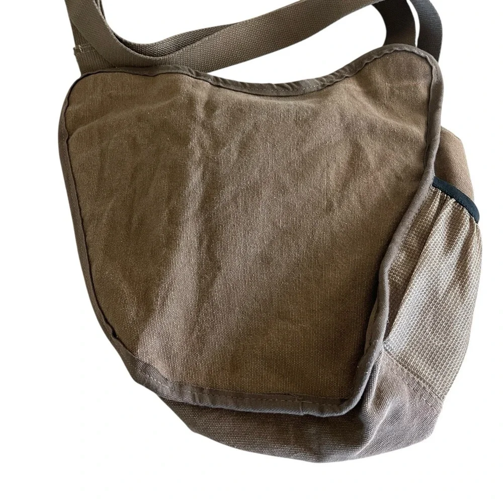 Fox Outdoor Retro Messenger Bag Brown Canvas Leather Trim Shoulder Bag Cargo